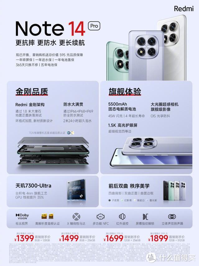 一口气三款，红米Note14系列正式发布，售价仅为1099元起