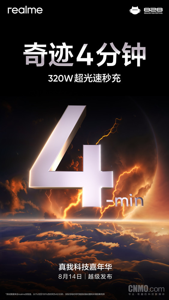 真我320W快充技术